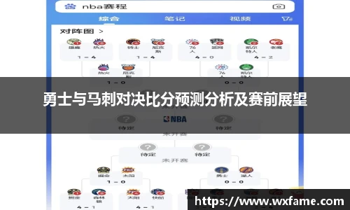 勇士与马刺对决比分预测分析及赛前展望